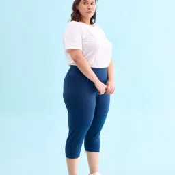 Go Colors! Navy Slim Fit Sports Capris image 3