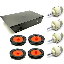 Invento 4 Wheel Car Kit Metal Chassis 260x130x45mm image 1