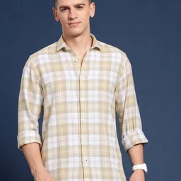 Mast & Harbour Men Standard Tartan Checked Cotton Casual Shirt image 5