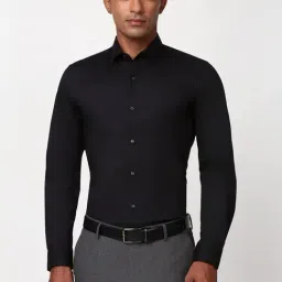 Peter England Black Cotton Slim Fit Shirt-picture-27