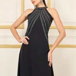 Styli Black Embellished Maxi Dress image 3