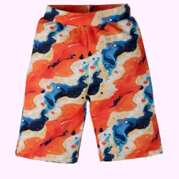 Kiddopanti Multicolour, Lilac, Yellow, Sea Blue & Coral Girls Knee Length Cycling Shorts Pack Of 3 image 3