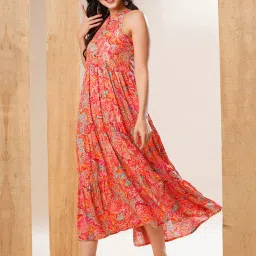 Globus Multicolor Floral Print Midi Dress image 3