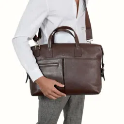 Hidesign Akasaka 02 Large Unisex Briefcase - Brown-picture-10