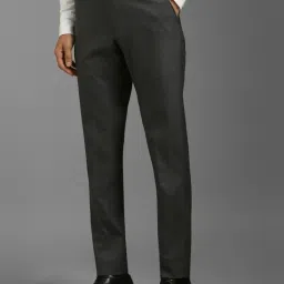 Louis Philippe Grey Slim Fit Trousers image 3