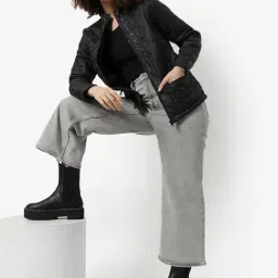 Campus Sutra Black Padded jacket image 3