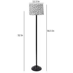 Tucasa TC-129 56.5 Inch Leopard Print Floor Lamp with Metal Base image 2