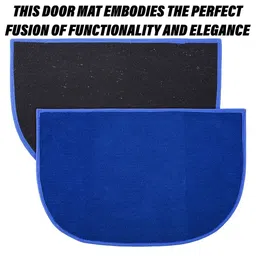 Aura Blue & Green 3 Pieces D-Shape-Lining Woolen Anti-Skid Doormats image 5