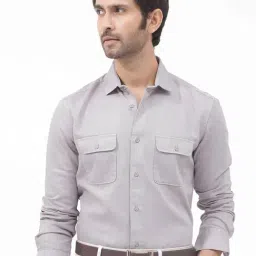 Rare Rabbit Purple Regular Fit Solid Shirt-picture-19