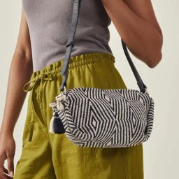 Accessorize London Blue Geometric Sling Handbag-picture-7
