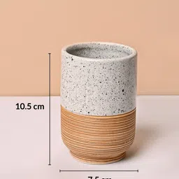 MARKET99 Grey 4 Pieces Textured Ceramic Toothbrush Holders image 5