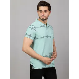 TRIUS Men Conversational Printed Polo Collar T-shirt image 3