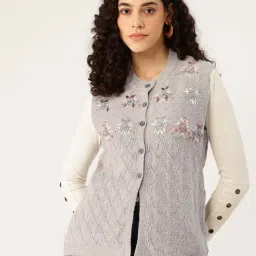 Apsley Beige Regular Fit Embroidered Cardigan-picture-15