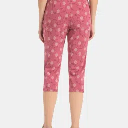 Jockey 1300 Women's Super Combed Cotton Elastane Stretch Slim Fit Printed Capri with Side Pockets image 3