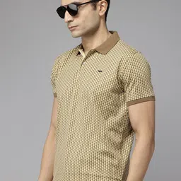 Park Avenue Men Printed Polo Collar Slim Fit T-shirt-picture-44