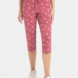 Jockey 1300 Women's Super Combed Cotton Elastane Stretch Slim Fit Printed Capri with Side Pockets-picture-21