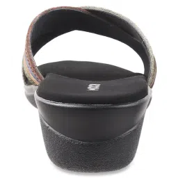 Mochi Women's Multicolor Cross Strap Wedges image 5