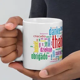 Mr UVD White & Pink Typography Printed Ceramic Glossy Mug 350 ml image 4