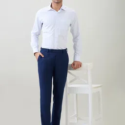 Park Avenue Grid Tattersall Checks Checked Spread Collar Cotton Shirt image 4