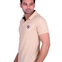 LA MILANO Men Polo Collar Applique Slim Fit T-shirt image 3
