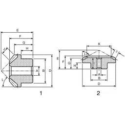 RS PRO POM Bevel Gear 5 mm Bore 20 Teeth 1 Module, 5216137 image 3