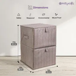 prettykrafts Brown 2 Tier Reusable Multi-Utility Organisers image 3