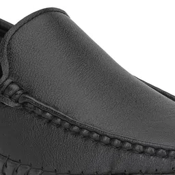 HERE&NOW Men Black Slip-On Round Toe Formal Shoes image 5