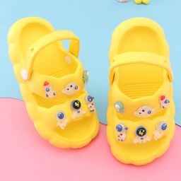 Oh! Pair Clogs with Back Strap Closure Astronaut Applique - Yellow-picture-14