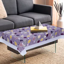 Dakshya Industries PVC Printed Waterproof Rectangle 4 Seater Table Cover - Purple-picture-14