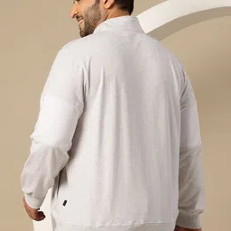 Sztori Plus Size Varsity Print Colourblocked Sweatshirt image 5