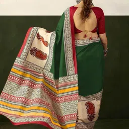 KALINI Ethnic Motifs Block Print Saree image 4