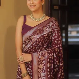 Moda Rapido Ethnic Motifs Zari Art Silk Handloom Banarasi Saree image 4