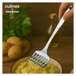 culinex by thinkitchen Culinex by thinKitchen| Harmony 18/8 Stainless Steel Hollow Handle Slotted Turner, Hollow Handle Pasta Server, Hollow Handle Ladle, Hollow Handle Potato Masher & Hollow Handle Skimmer image 5