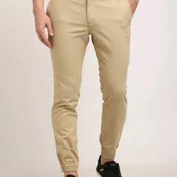 Indian Terrain Men Urban - C Tapered Fit Cotton Plain Regular Trousers-picture-19