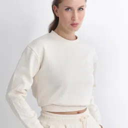 RAREISM Beige Blended Embroidered Long Sleeves Sweatshirt image 3