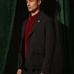 Rare Rabbit Black Regular Fit Solid Jacket image 3