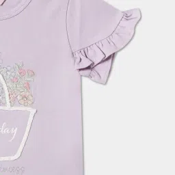 R&B Kids Lilac Embroidery Regular Fit Top image 3