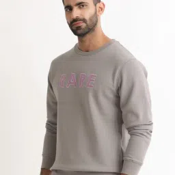 Rare Rabbit Grey Relaxed Fit Graphic Sweatshirt image 3