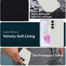 Sprig Back Cover for Samsung Galaxy A35 (Grey) image 2