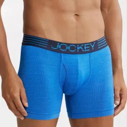 Jockey MM06 Royal Blue Microfiber Mesh Elastane Stretch Boxer Briefs with Stay Dry Technology image 3