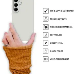 Sprig Back Cover for Samsung Galaxy A35 (Grey) image 4