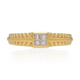Malabar Gold and Diamonds 18k IGI Certified Diamond Yellow Gold Ring for Men image 3