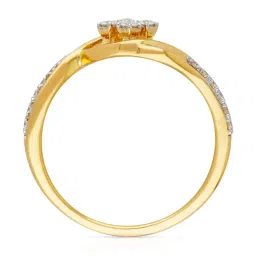 Malabar Gold and Diamonds 18k IGI Certified Diamond Yellow Gold Ring for Women image 3