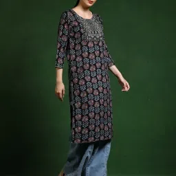 Jaipur Kurti Black Kurtakurtis image 3