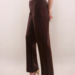Zink London Brown Fitted Trousers image 3
