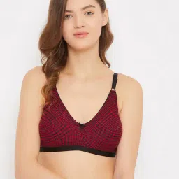 Clovia Red Non Wired Non Padded Full Coverage Bra-image-95