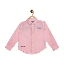 Blue Giraffe Kids Red Cotton Shirt-image-90