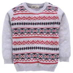 Simply Kids Grey Printed Sweatshirt-image-48