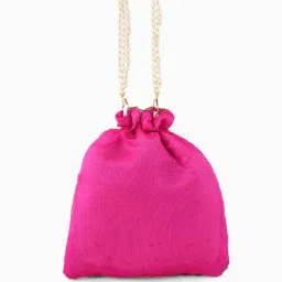 Gaurapakhi Pink Embellished Potli image 3