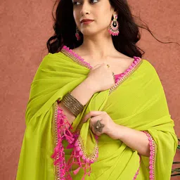 Sangria Embellished Pure Georgette Saree-picture-18